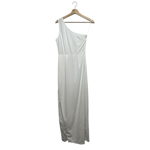 NWOT REVOLVE SUPERDOWN Karlee One Shoulder Maxi Dress White S - Picture 5 of 10